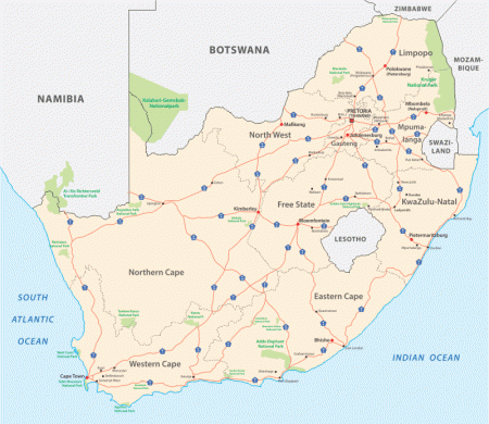 SA Map - RBS Car Hire